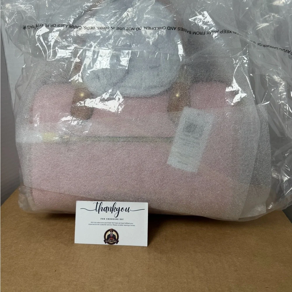 New 2026 Coach Powder Pink Medium/Regular Rowan Bag w/Charms CEA18 - Picture 3 of 4